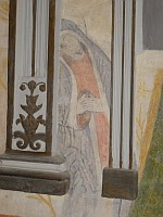 France, Ain, Le Plantay, Eglise, Chapelle, Peinture murale, La Vierge